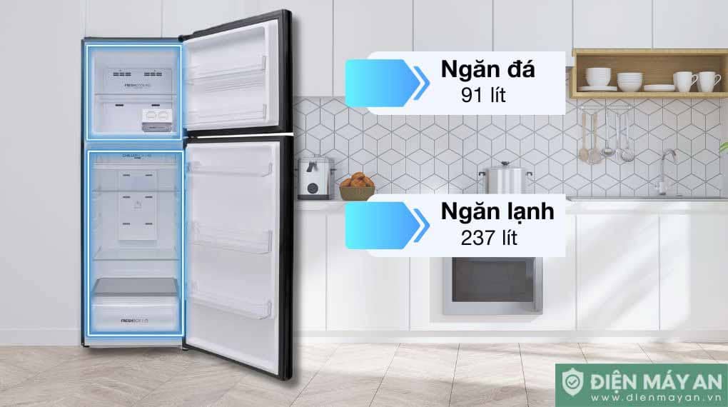 Tủ lạnh Aqua Inverter 328 lít AQR-T380FA(SL)